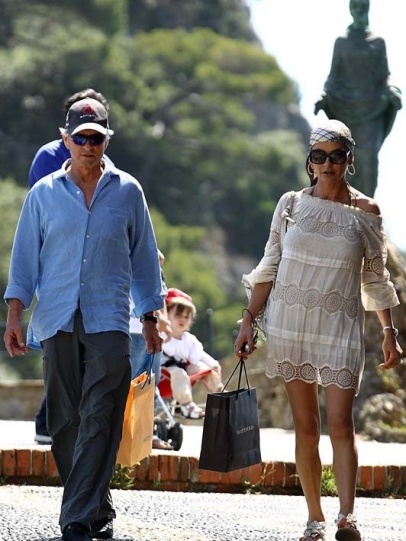 Photo:  Catherine Zeta Jones and Michael Douglas in Portofino Italy